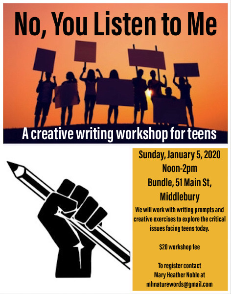 ‘No, You Listen to Me’ A Teen Writing Workshop