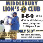 Middlebury Lions Club Chicken BBQ - Memorial Day edition